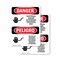 Signmission Electrical Hazard Authorized Only Bilingual Danger Sign, Vinyl Decal, 7in W x 10in L, 2PK OS-2PACK-DS-D-710-VS-1197 - alternate 1